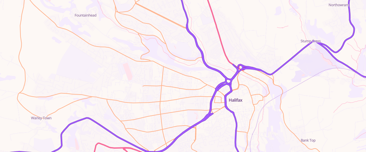 Map showing the location of Pellon Lane Service Station