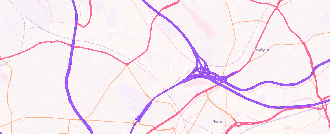 Map showing Westwood Motors, Birmingham