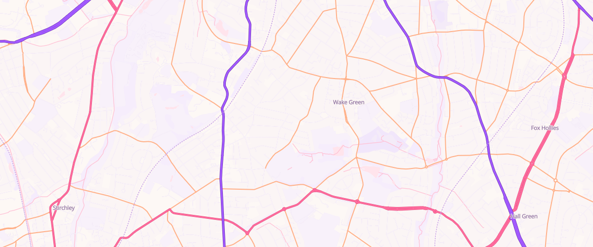 Map showing the location of Greenhill Garage