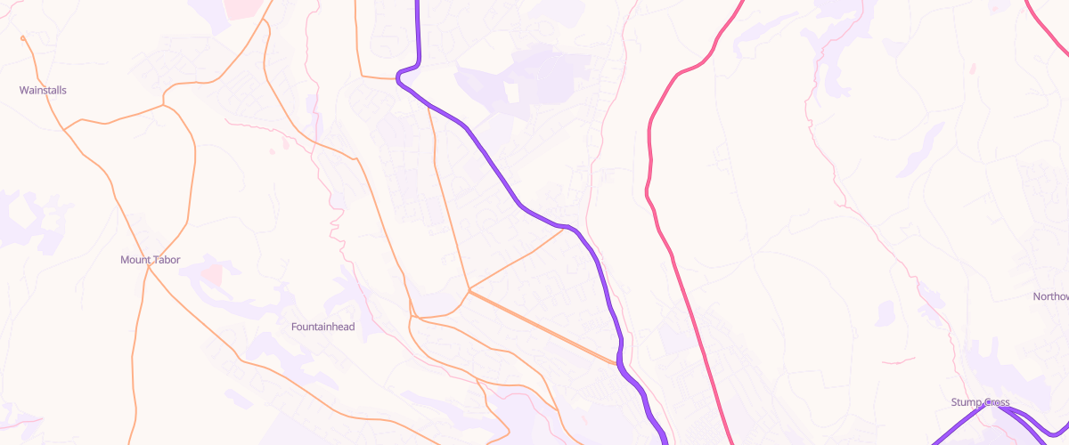 Map showing the location of Ovenden Esso Express