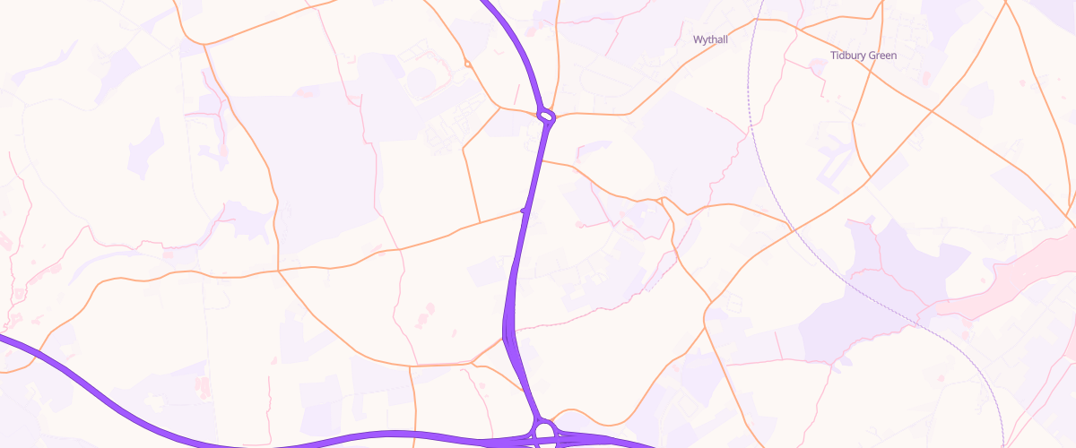Map showing the location of Rontec Wythall