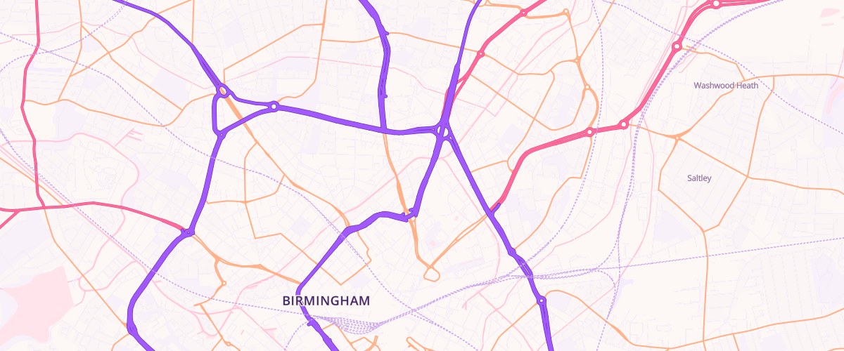 Map showing the location of Asda Aston Way Express