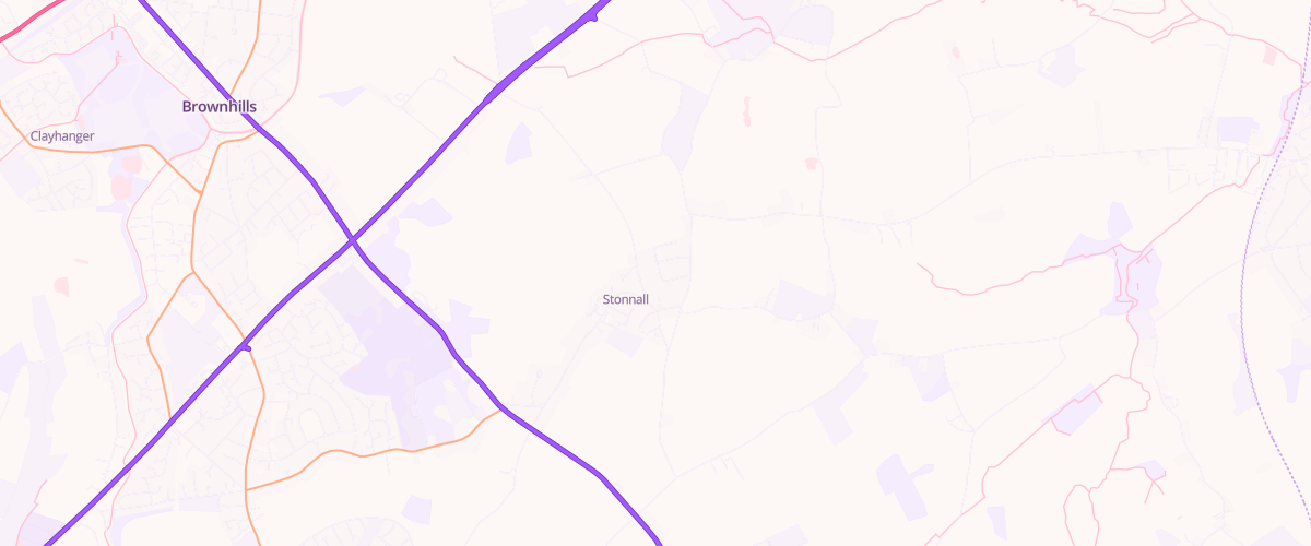 Map showing the location of Shell Stonall