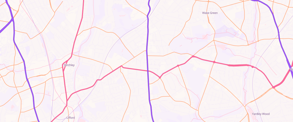 Map showing the location of Shell Kings Heath