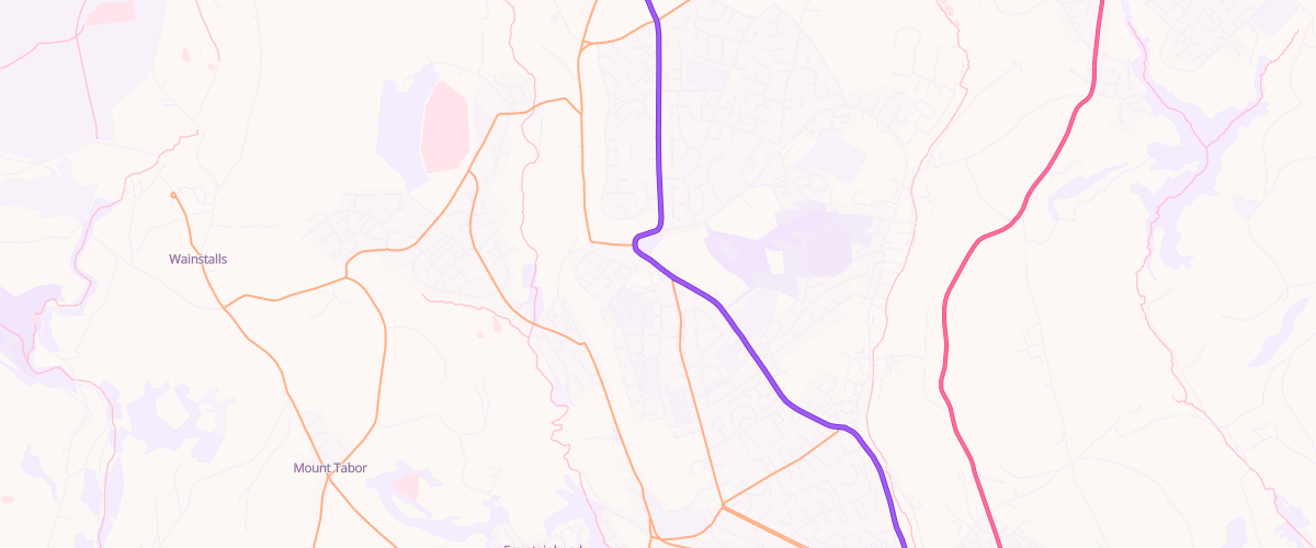 Map showing the location of Mfg Morrisons Halifax