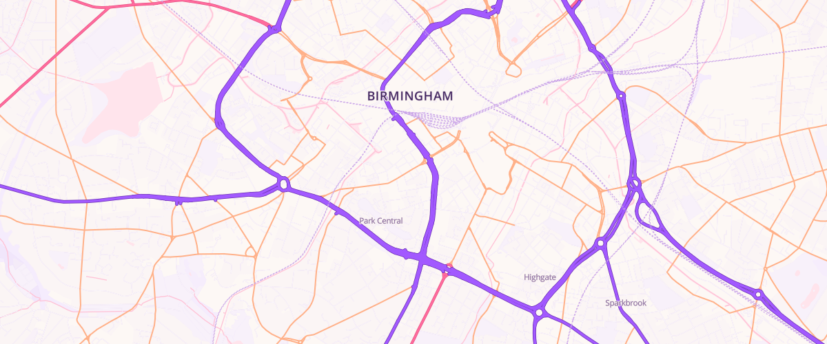 Map showing the location of Holloway Head Service Station
