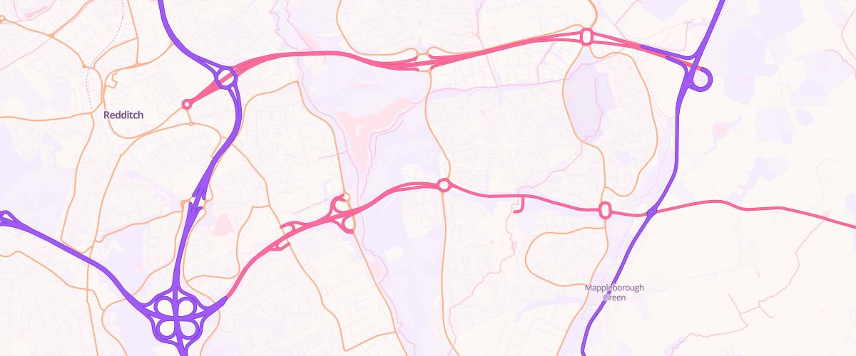 Map showing the location of Mfg Morrisons Redditch