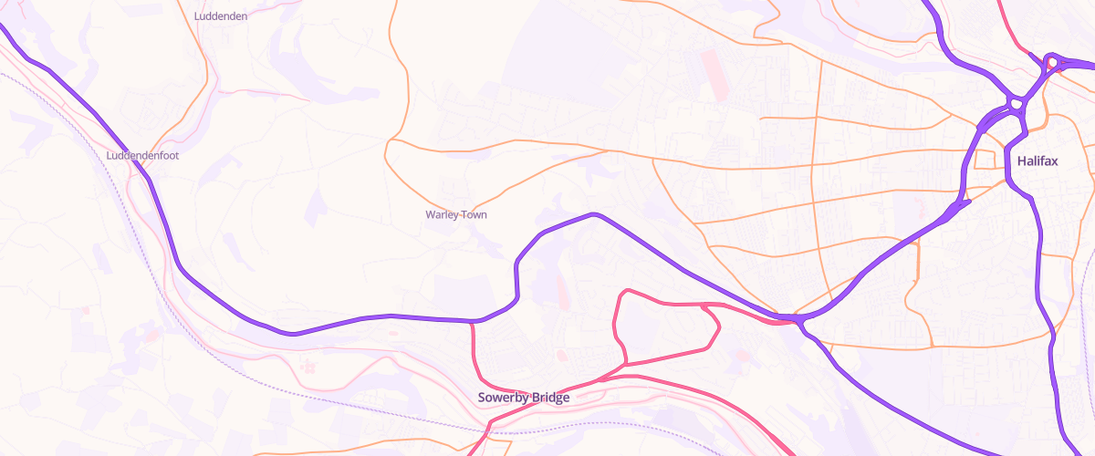 Map showing the location of Cote Hill Filling Station