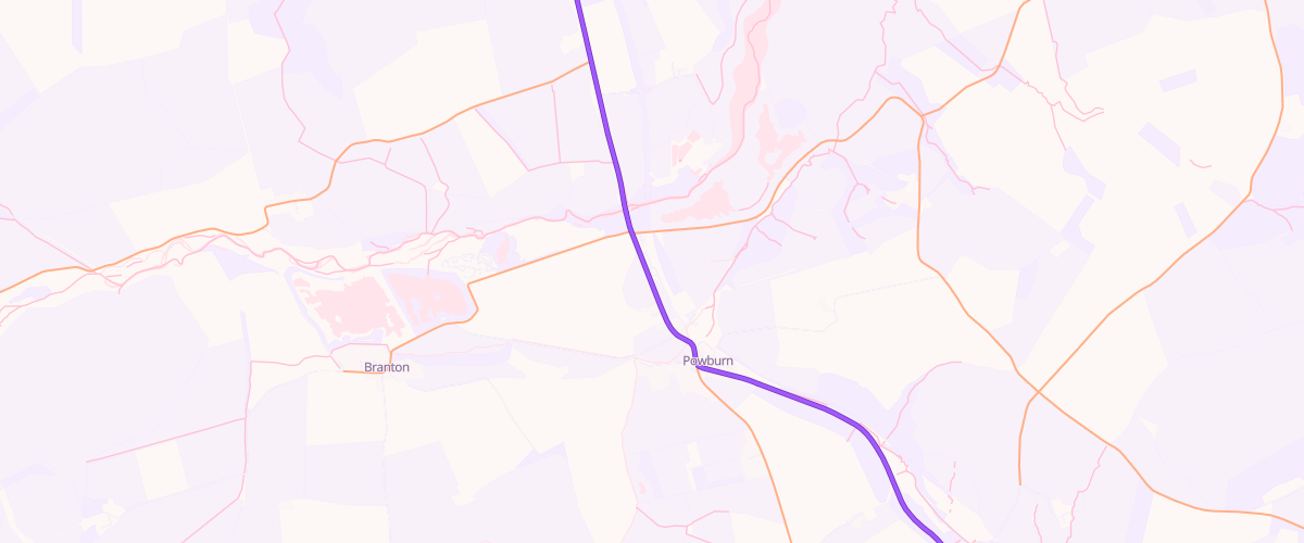 Map showing the location of Hedgeley Services