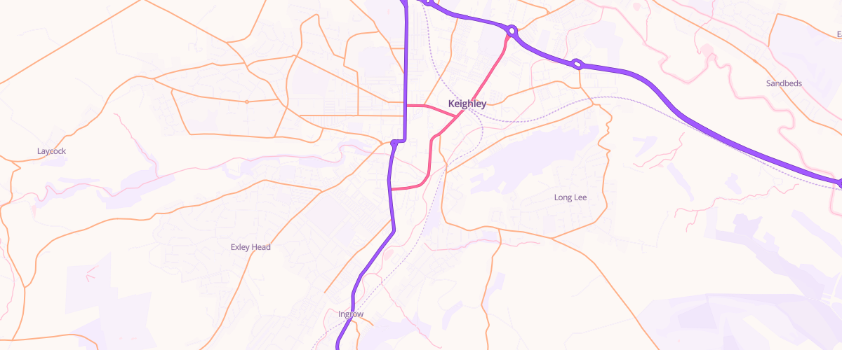 Map showing the location of Mfg Morrisons Keighley