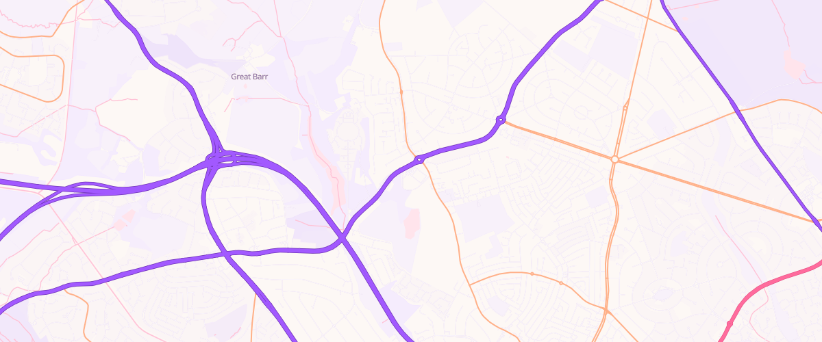 Map showing the location of Asda Queslett Superstore