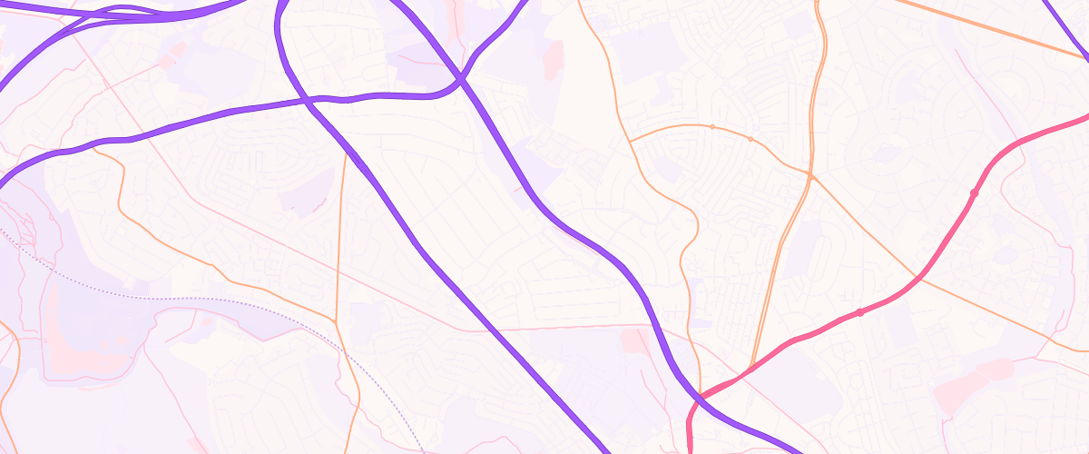 Map showing the location of Beeches Service Station