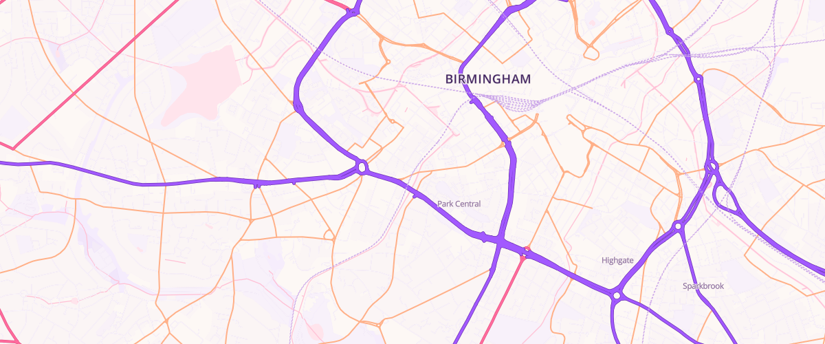 Map showing the location of Shell Co-Op Fiveways