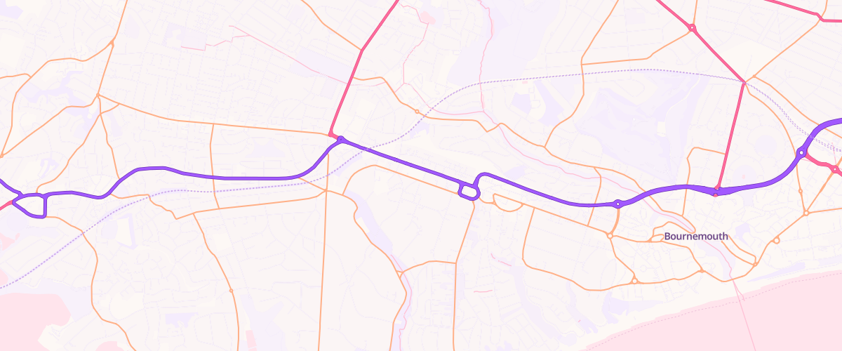 Map showing the location of Poole Branksome Superstore Petrol