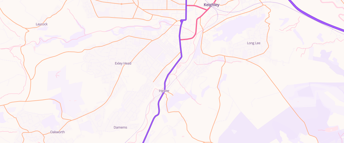 Map showing the location of Shell Harvest Energy Keighley