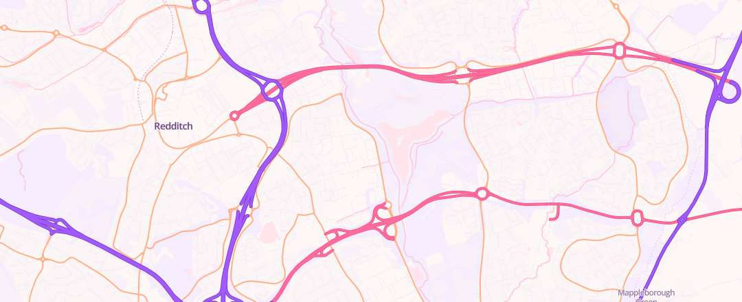 Map showing Mr Tyre Ltd, Redditch