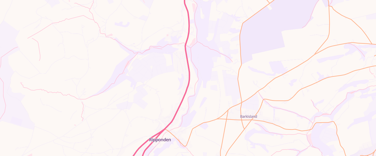 Map showing the location of Glenfield Garage