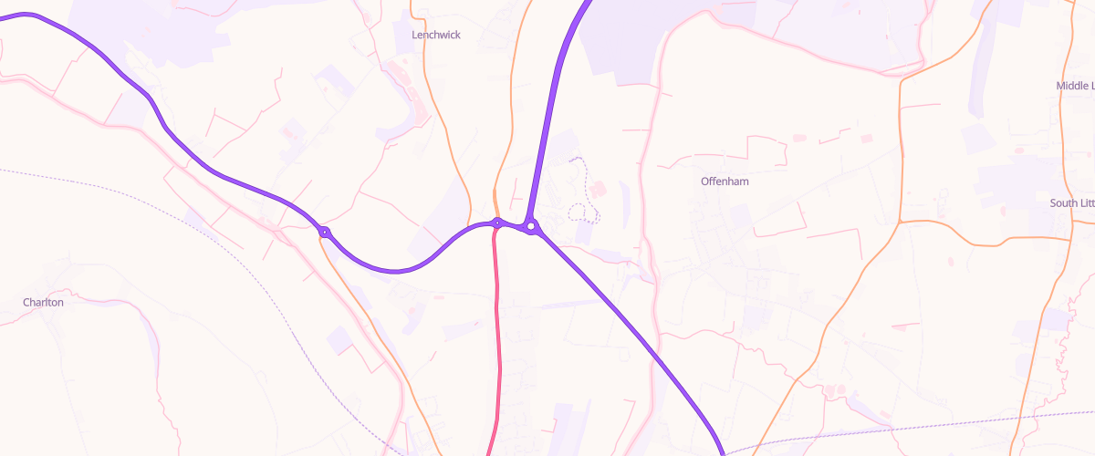Map showing the location of Asda Evesham Express Petrol