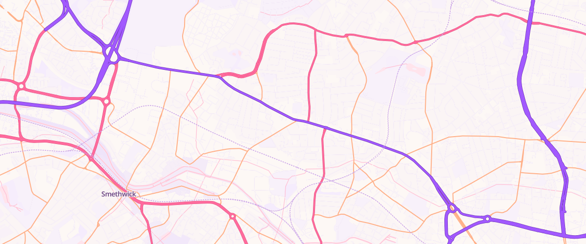 Map showing the location of Mfg Handsworth