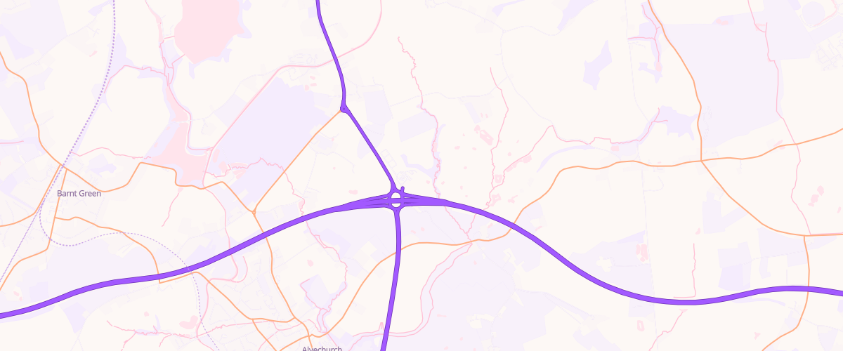 Map showing the location of Welcome Break Hopwood Park
