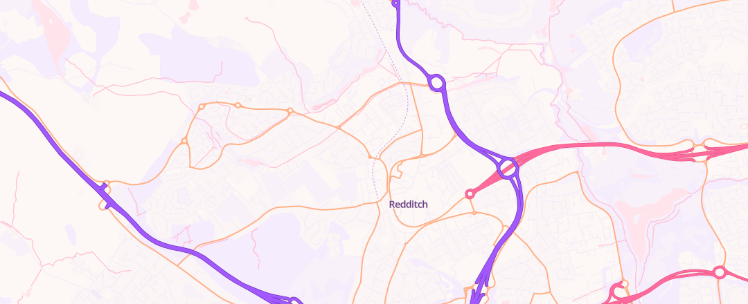 Map showing Autobody Mot Test Centre, Redditch