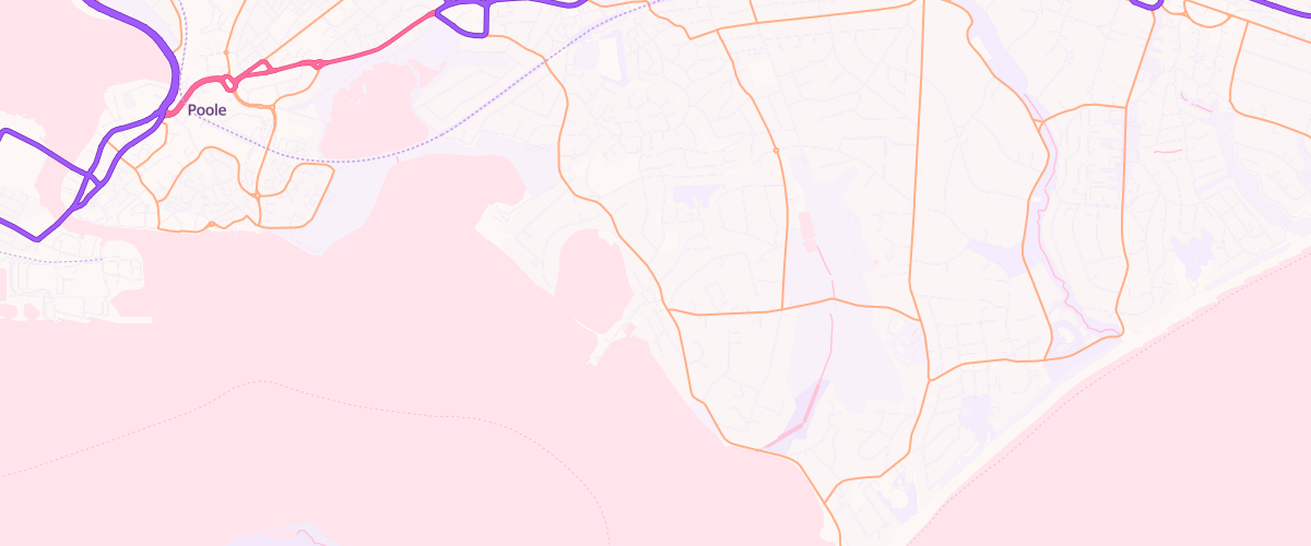 Map showing the location of Asda Poole Express Petrol