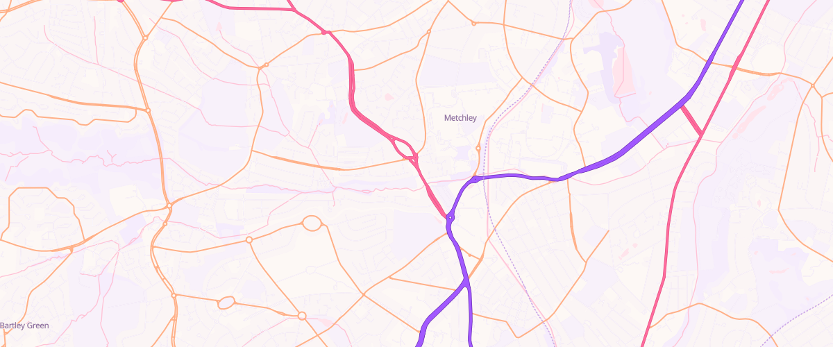 Map showing the location of Shell Harborne