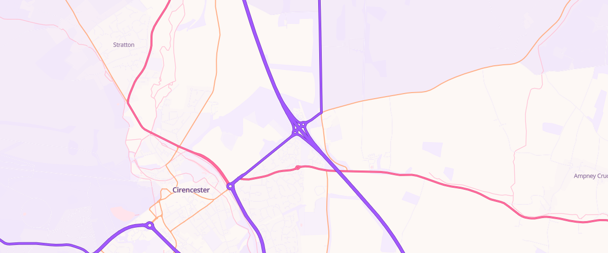 Map showing the location of Shell Cirencester