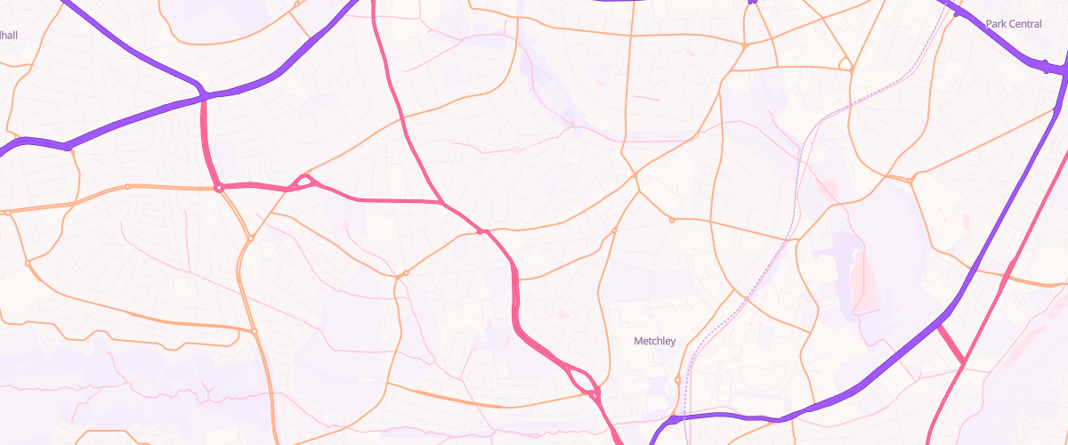 Map showing the location of Asda Harborne Express Petrol