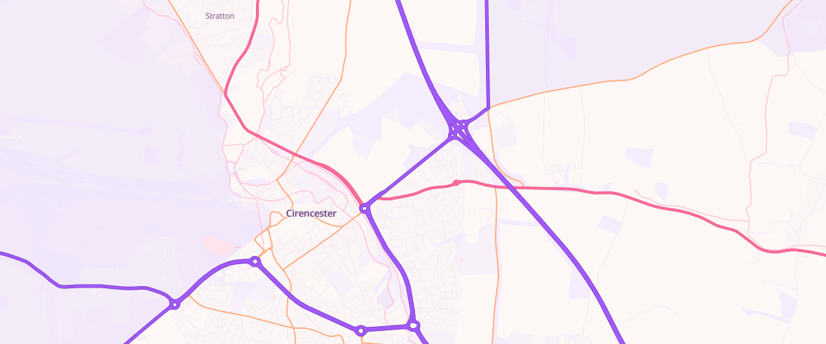 Map showing the location of Burford Road Filling Station