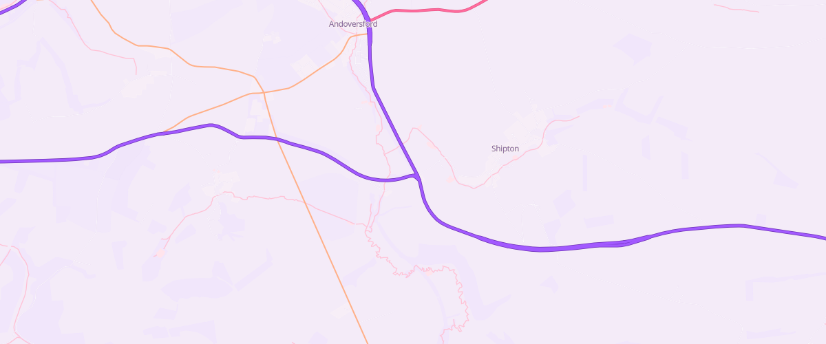 Map showing the location of Mfg Andoversford