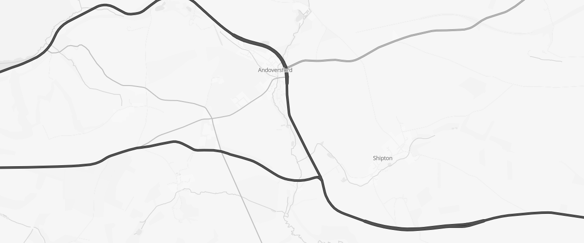 Map showing the location of Mfg Andoversford