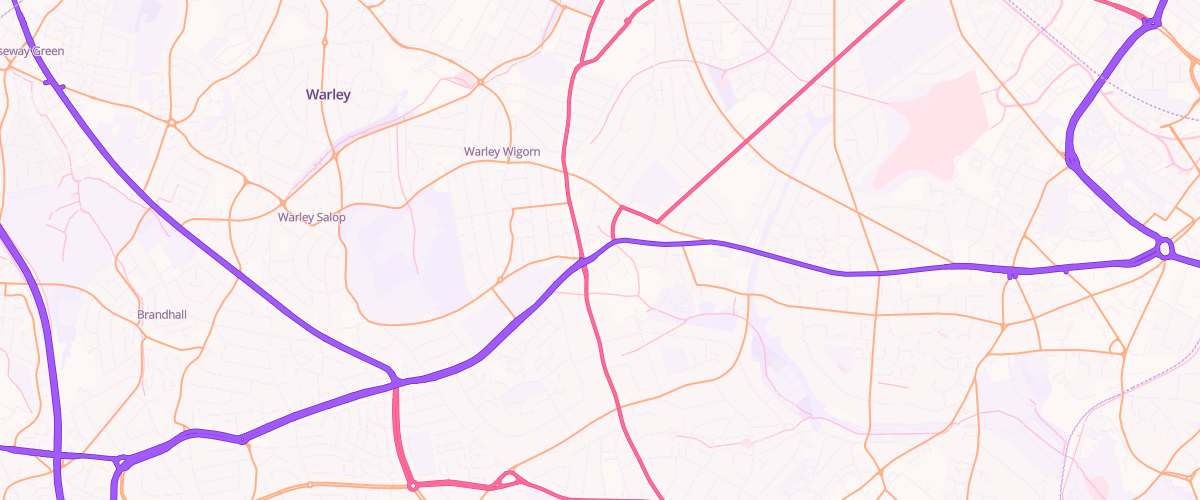 Map showing the location of Mfg Hagley Road