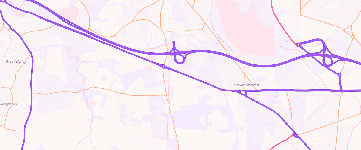 Map showing the location of Asda Cannock Express Petrol