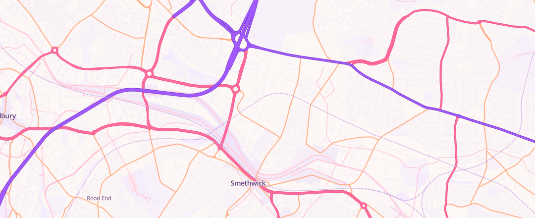 Map showing Thomas's Group Birmingham Limited, Smethwick