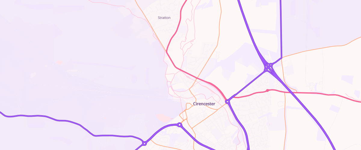 Map showing the location of Abbey Way Services