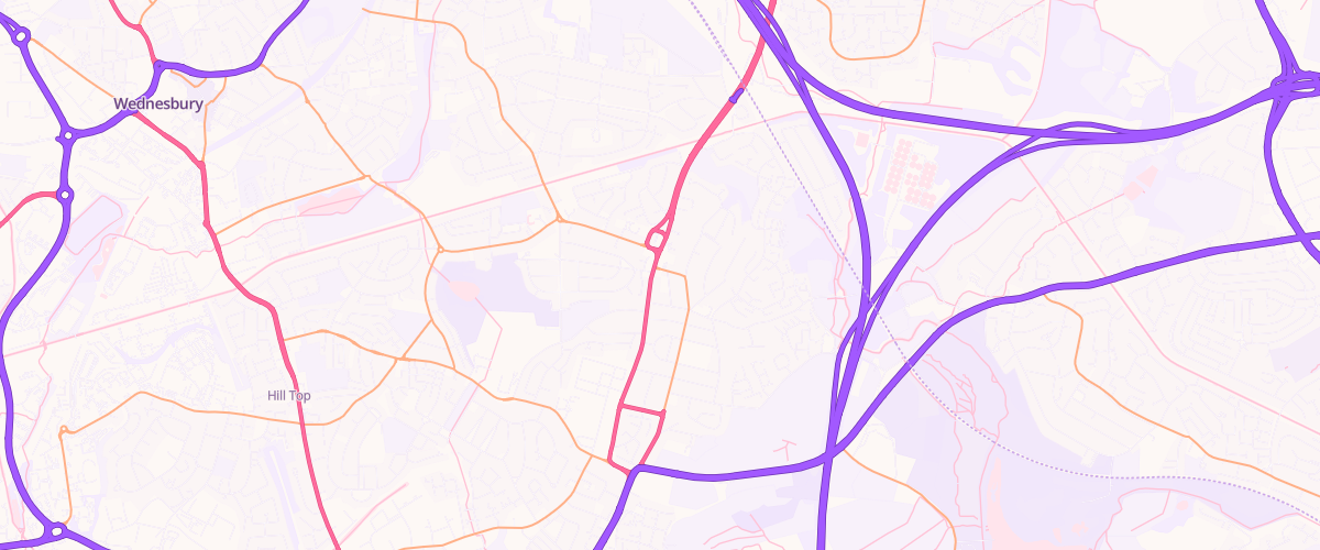Map showing the location of Sandwell Stone Cross Express