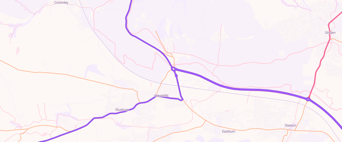 Map showing the location of Asda Cross Hills Express