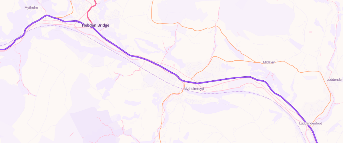 Map showing the location of Asda Mytholmroyd Express Petrol