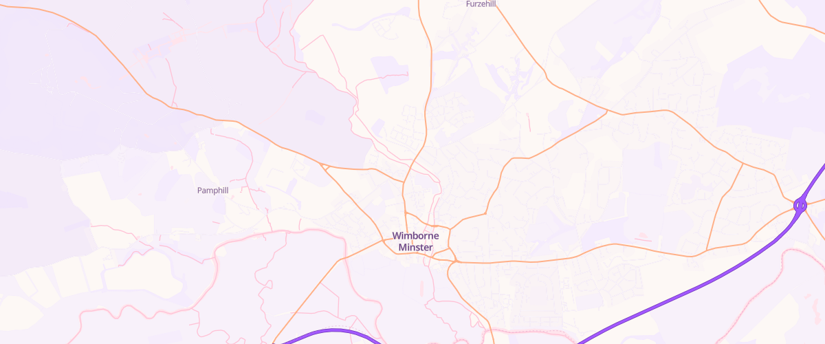 Map showing the location of Southern Co-Op Wimborne Wimborne