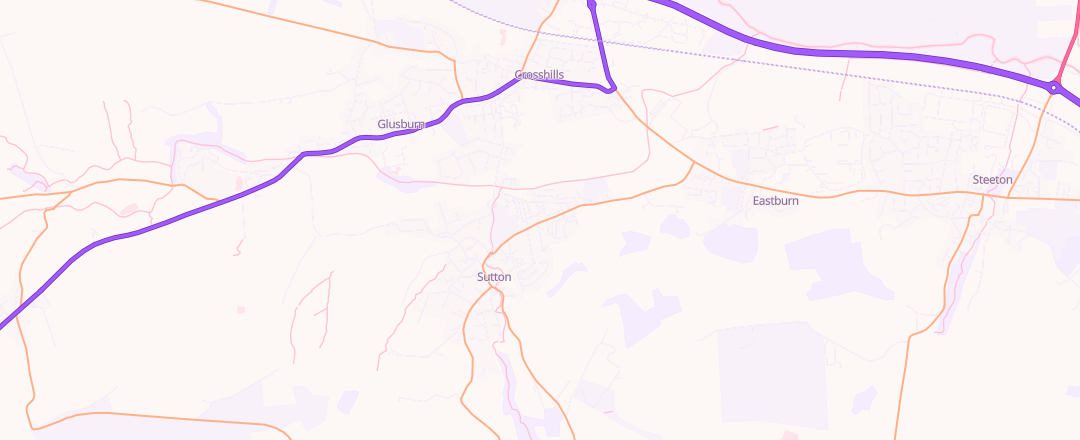 Map showing New Laithe Service Station, Keighley