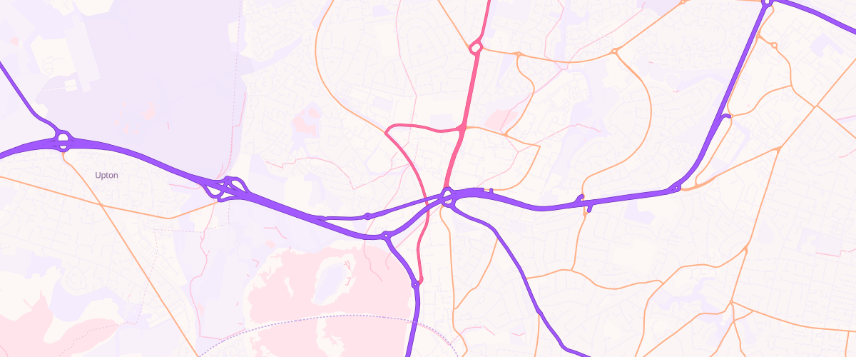 Map showing the location of Poole Fleets Corner Extra