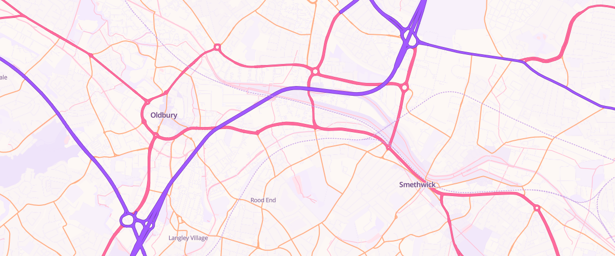 Map showing the location of Westcross Service Station
