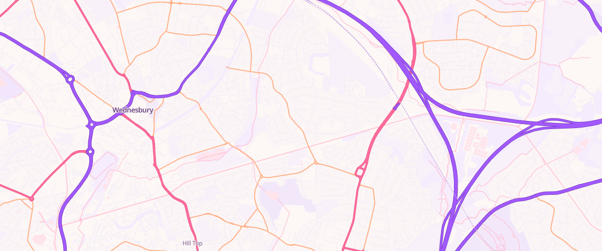 Map showing the location of Crankhall Lane Service Station