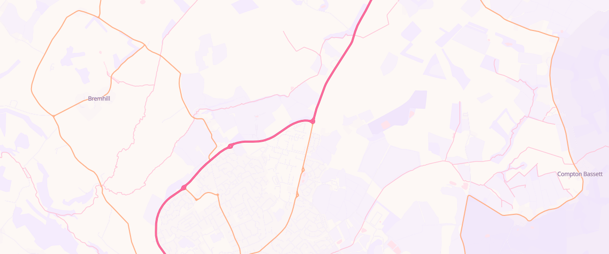 Map showing the location of Calne Superstore Petrol Filling