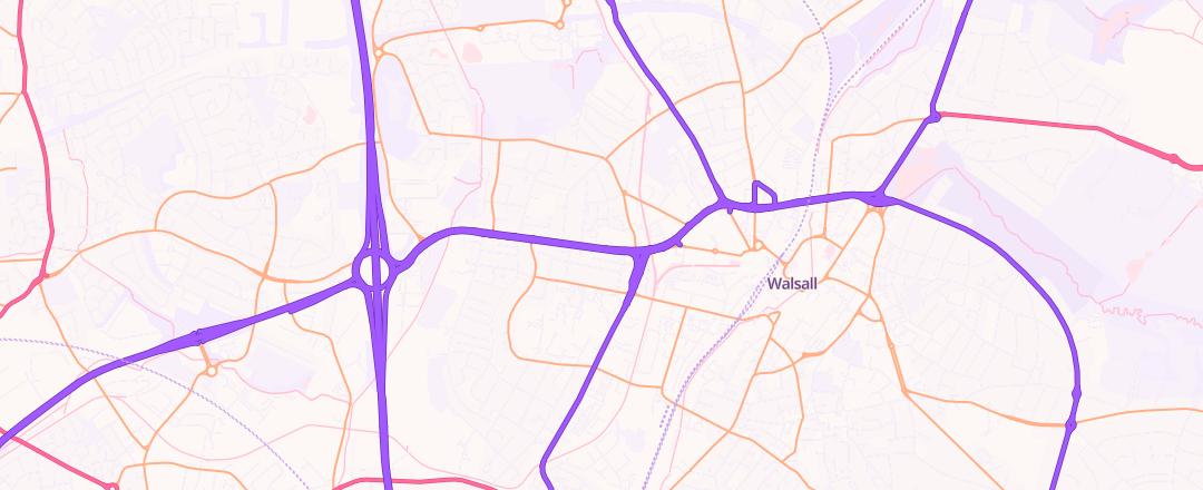 Map showing Mr Tyre Ltd, Walsall