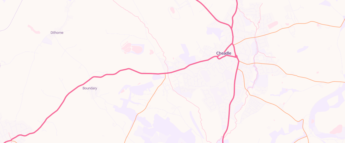 Map showing the location of Brookhouse Service Station