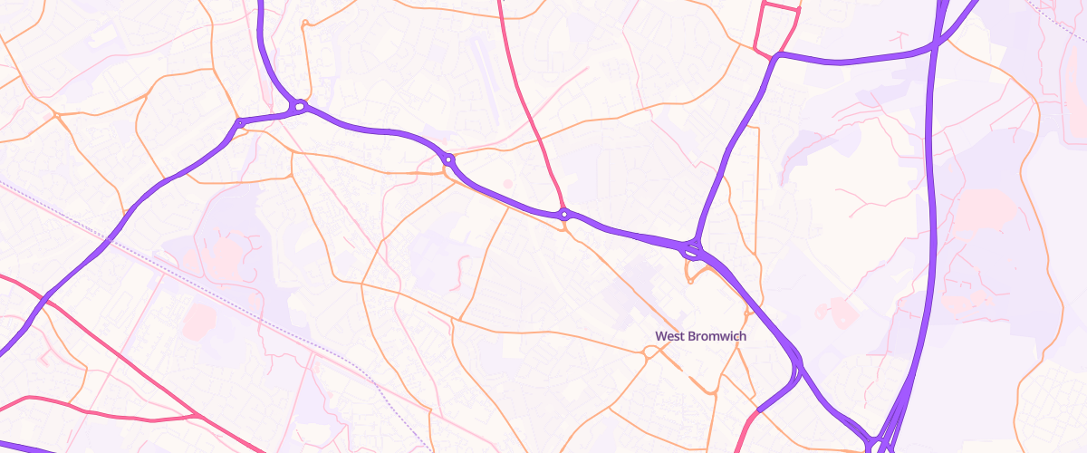Map showing the location of Shell West Bromwich