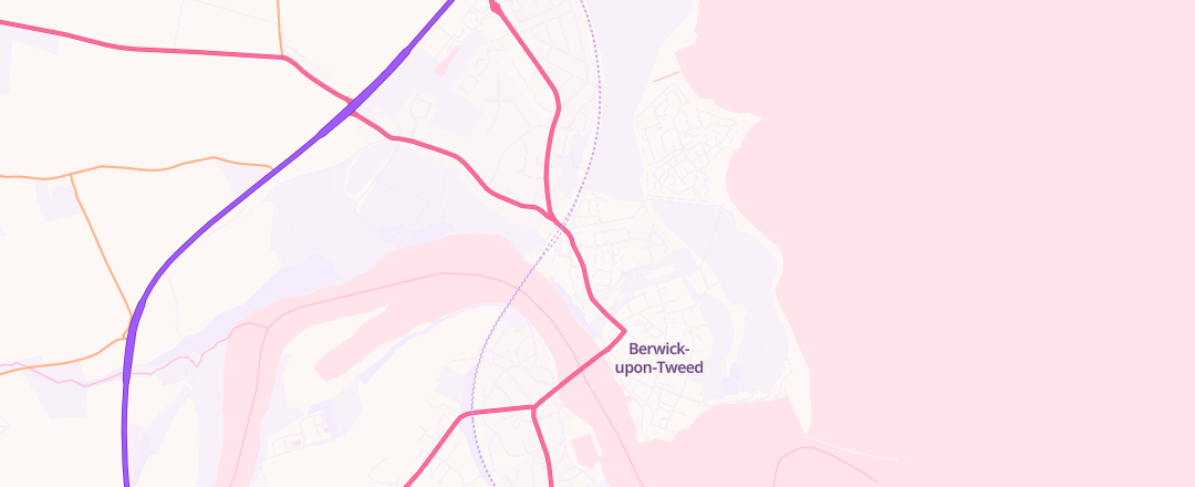 Map showing Kwik - Fit, Berwick-Upon-Tweed
