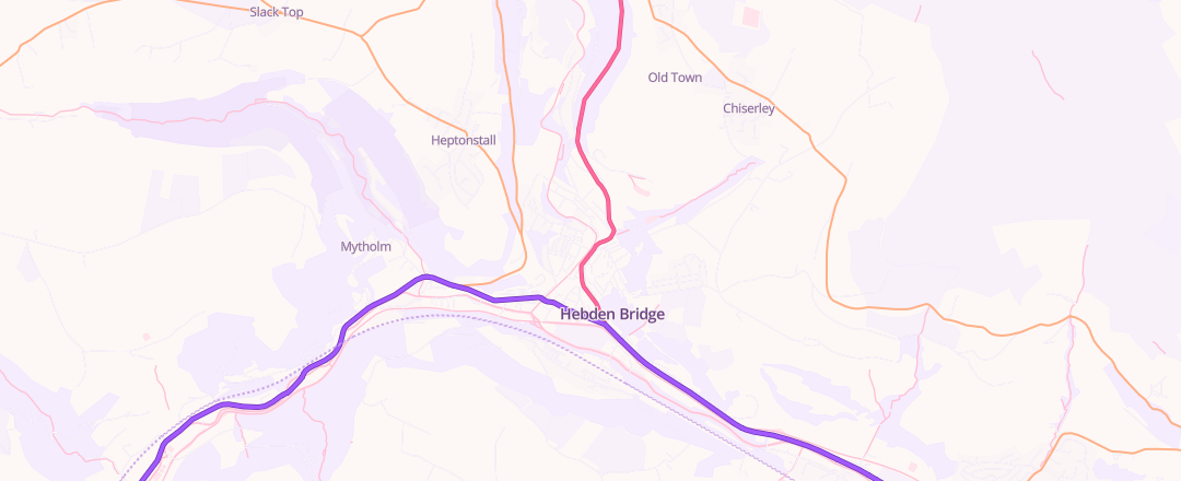 Map showing Star Garage Ltd, Hebden Bridge